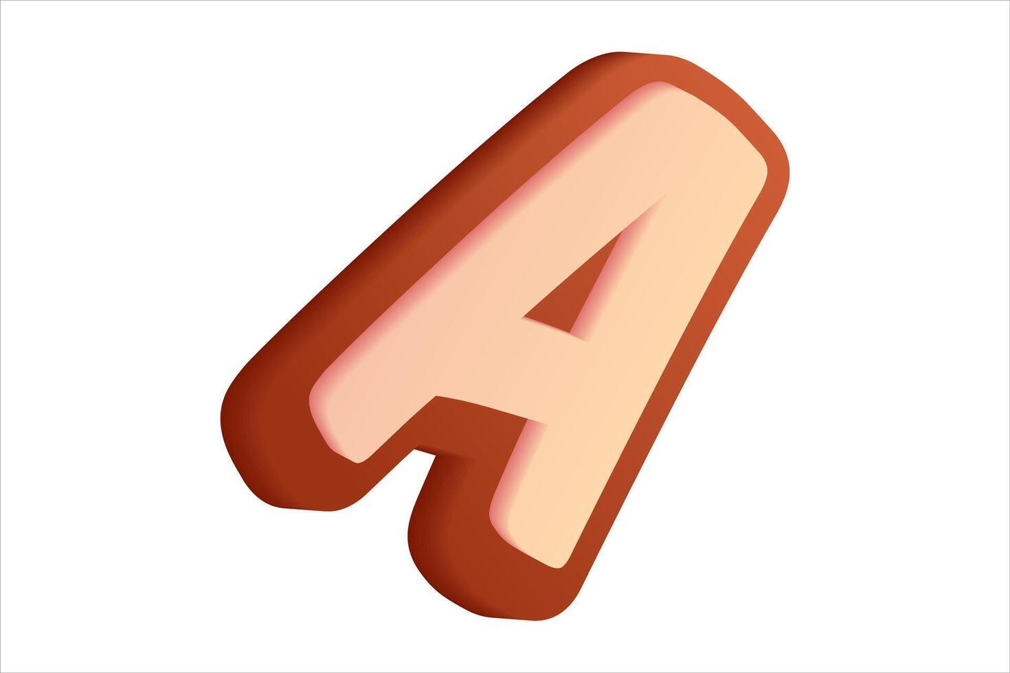 Alphabet A Gingerbread Christmas Sticker vector