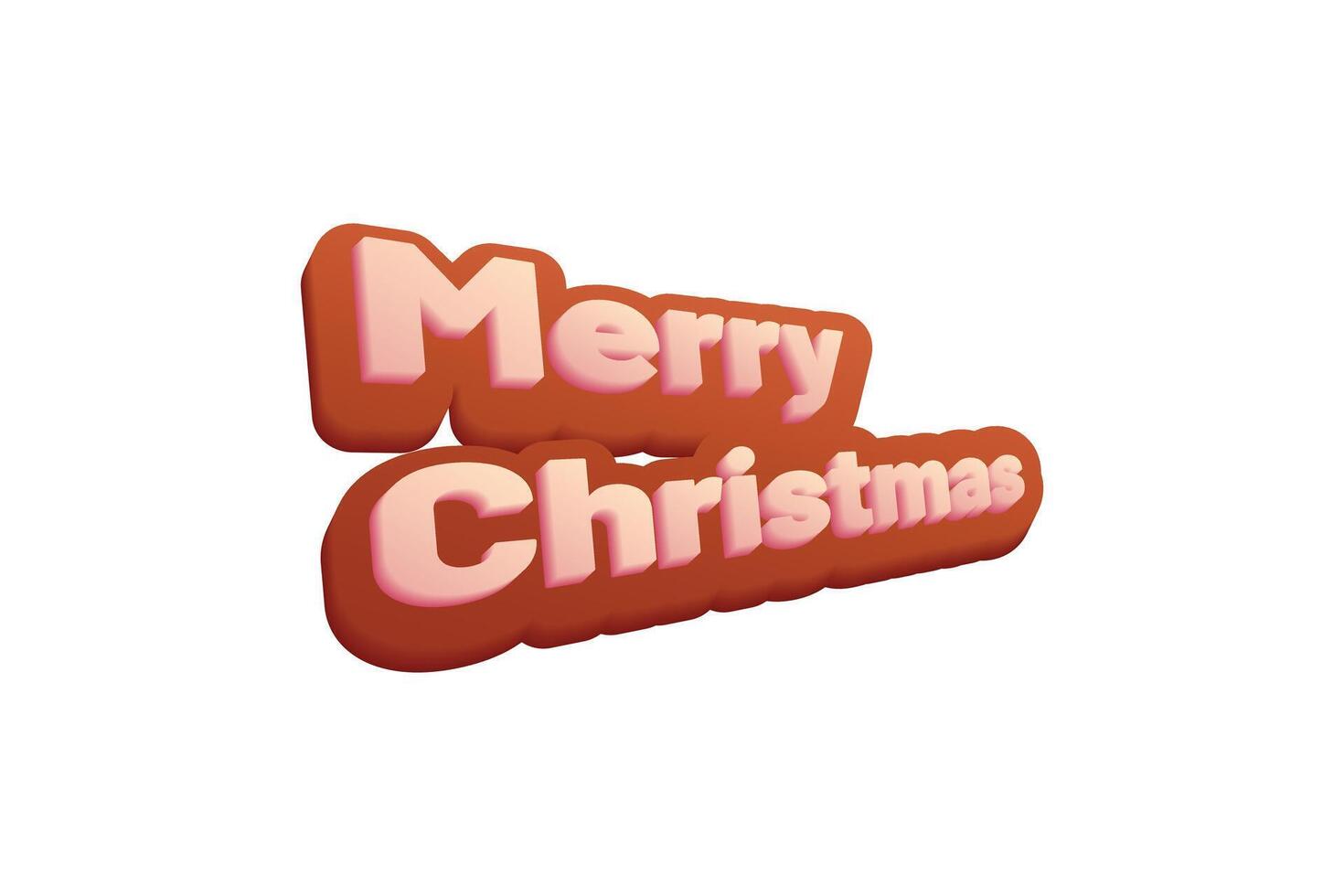 Merry Christmas Gingerbread Cookie Sticker vector