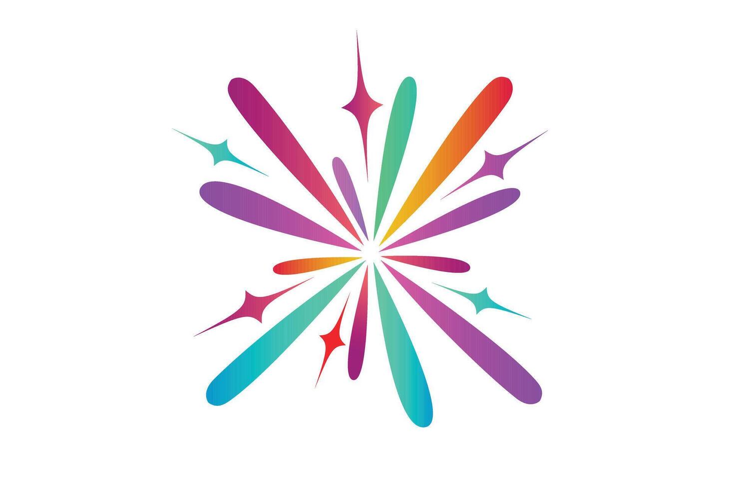 Firework Happy New Year Sticker vector