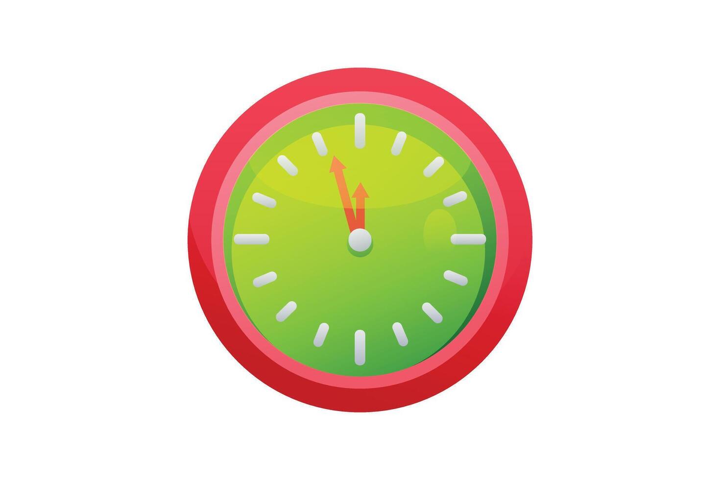 Wall Clock Happy New Year Sticker vector