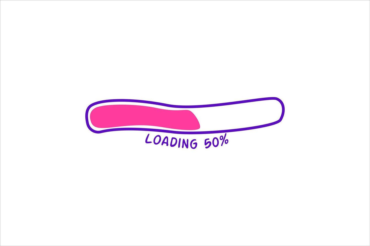 Loading Progress Bar Sticker Design vector