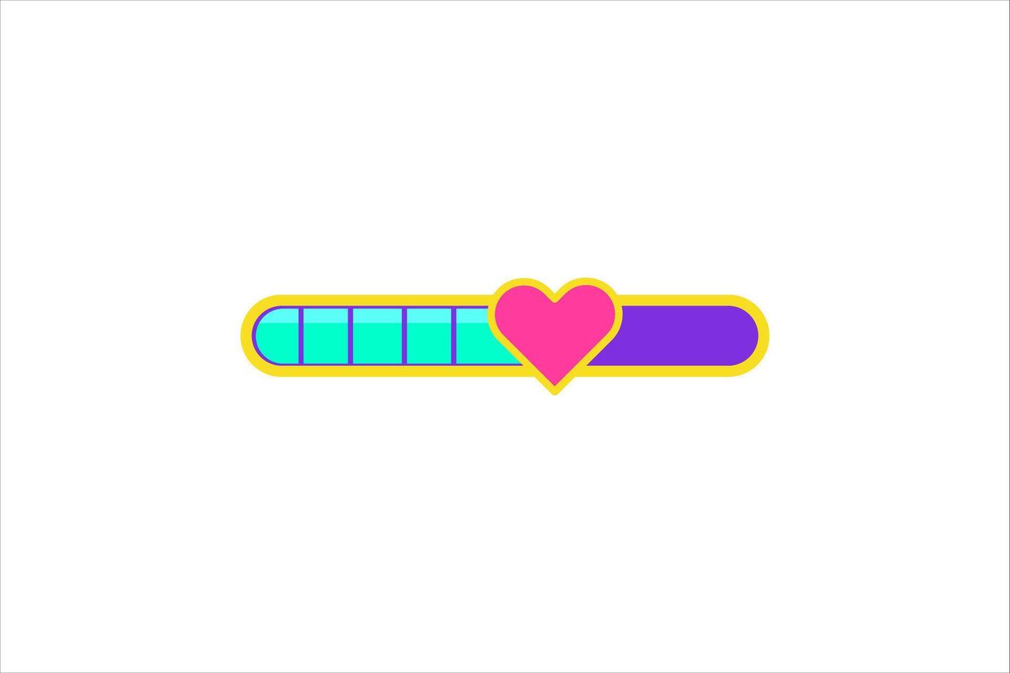 Loading Progress Bar Sticker Design vector