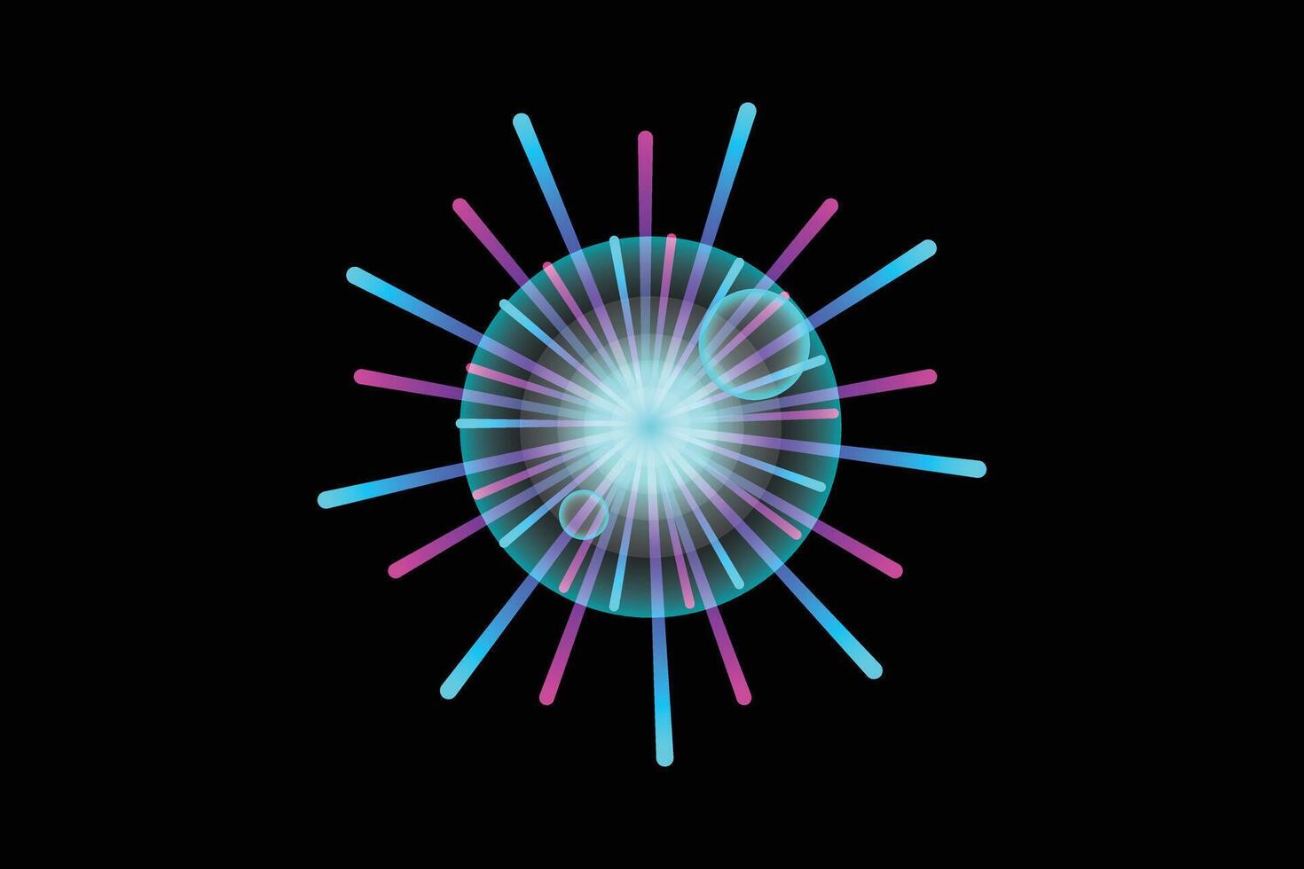 Firework Happy New Year Sticker vector