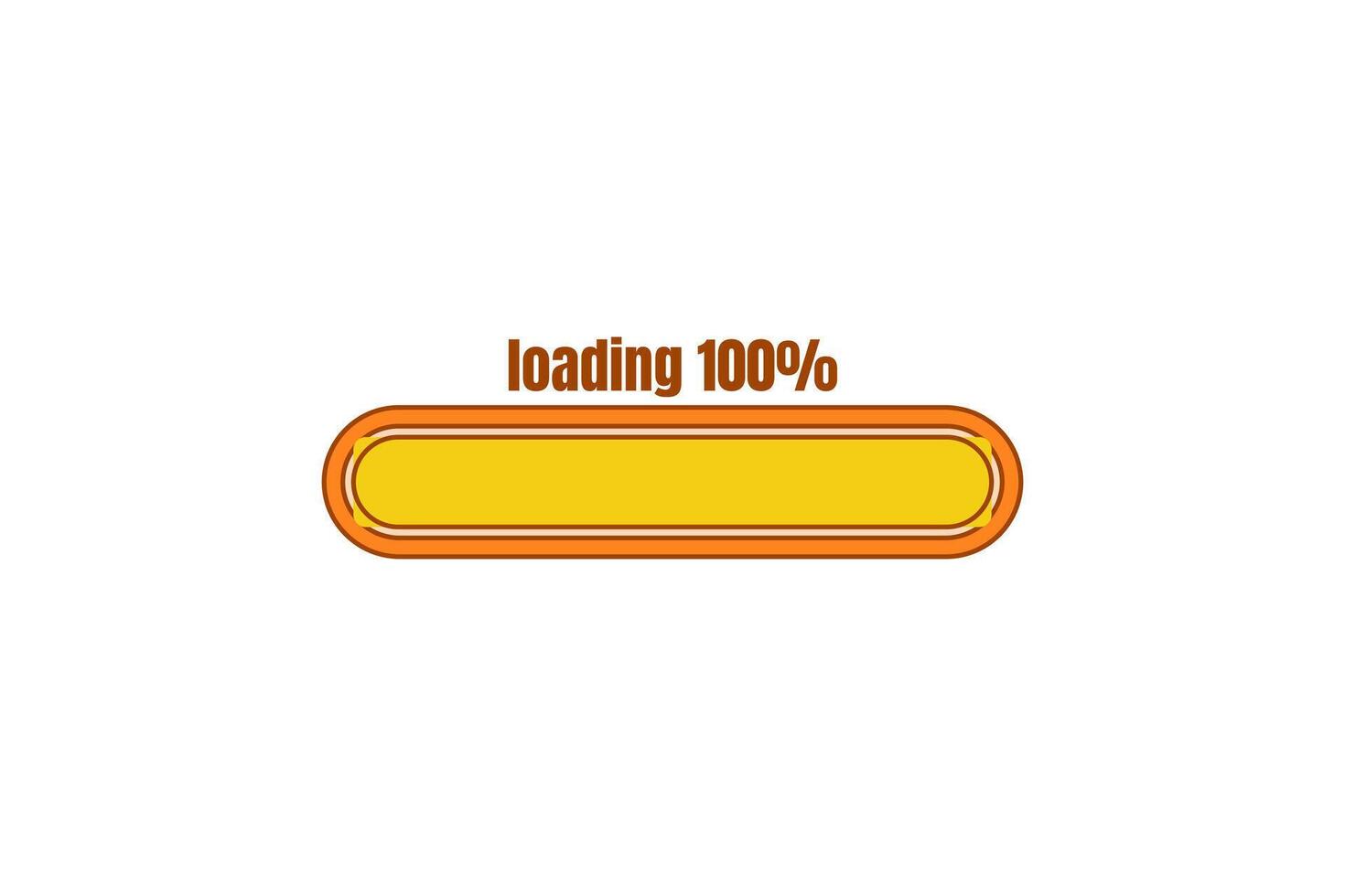 Loading Progress Bar Sticker Design vector