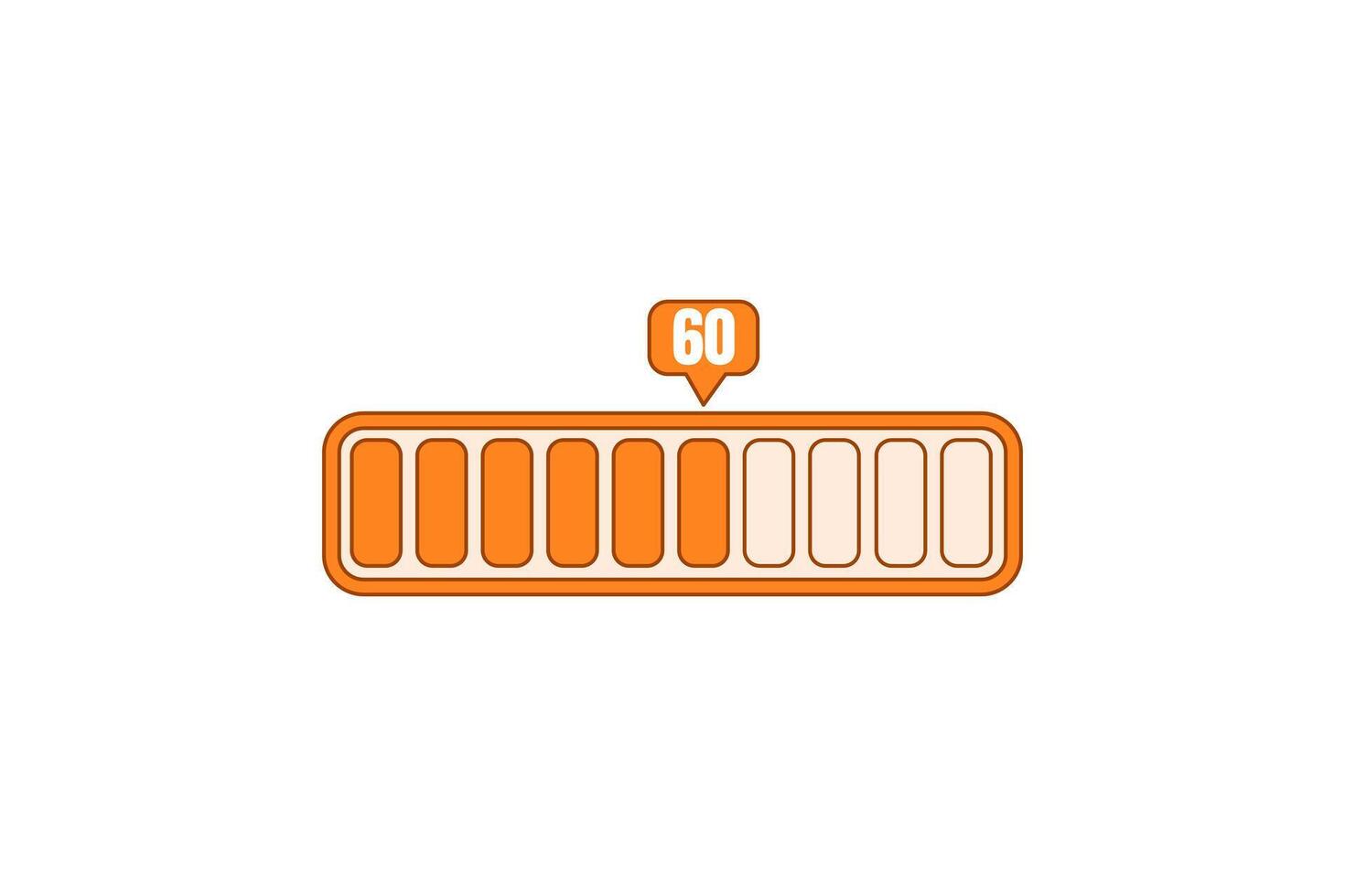 Loading Progress Bar Sticker Design vector