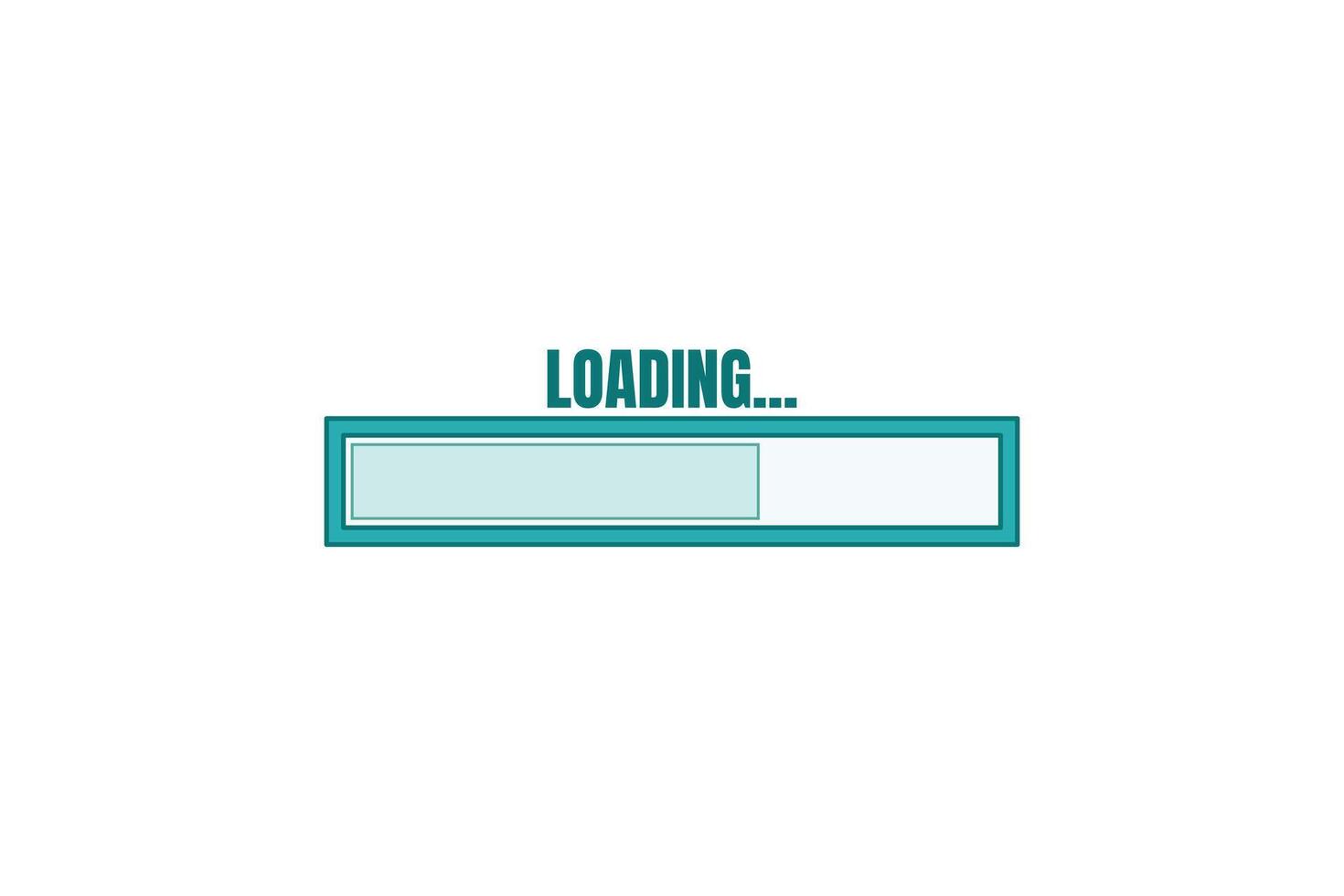 Loading Progress Bar Sticker Design vector
