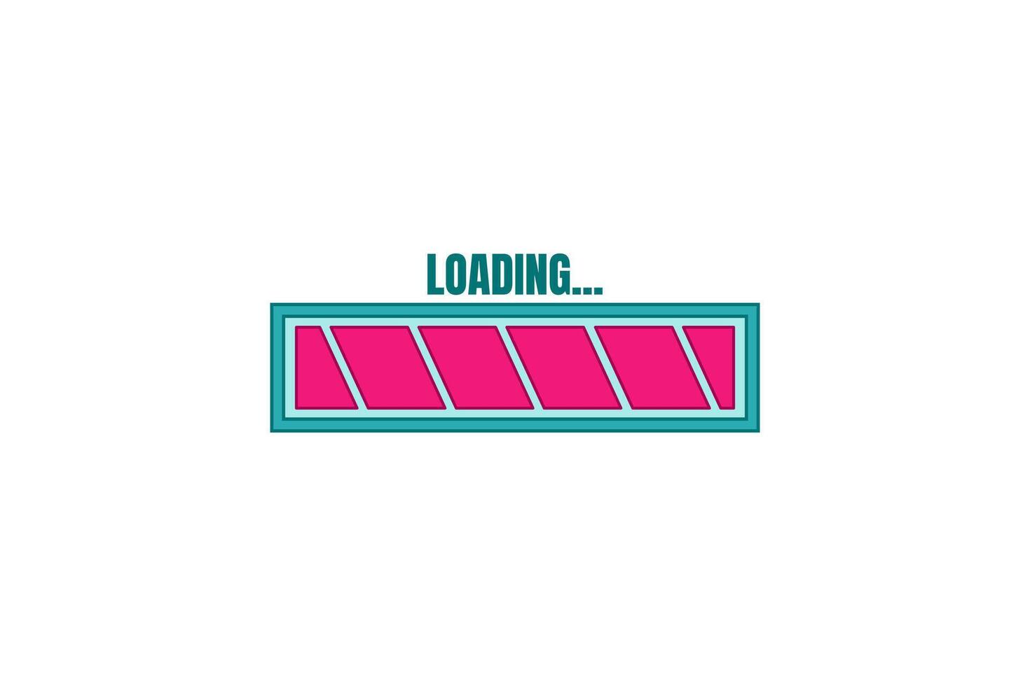 Loading Progress Bar Sticker Design vector