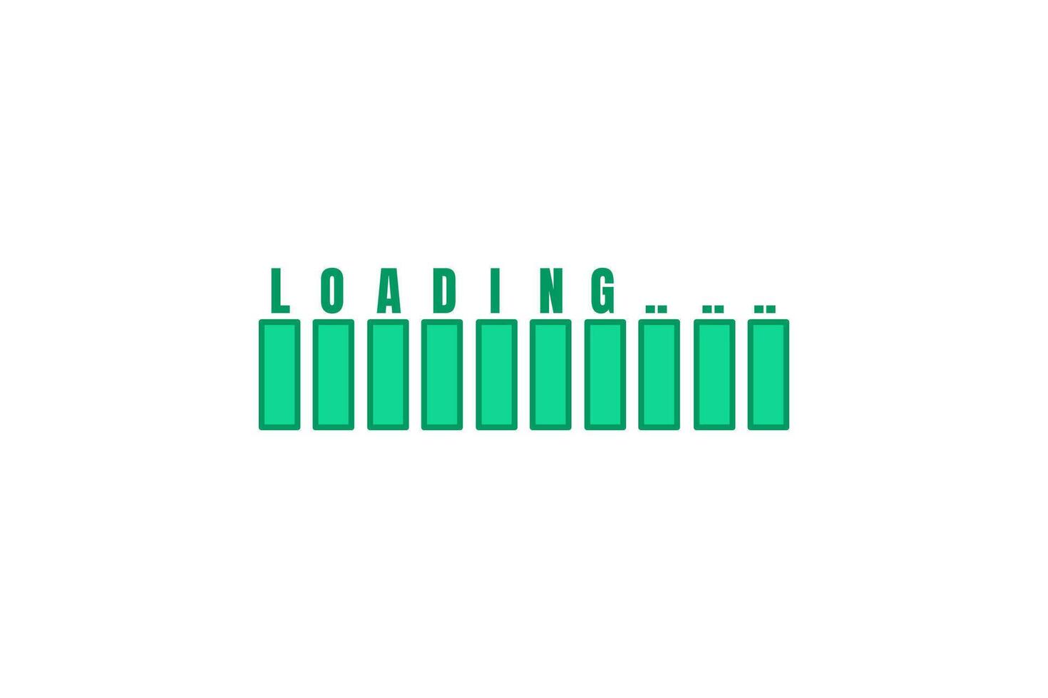 Loading Progress Bar Sticker Design vector