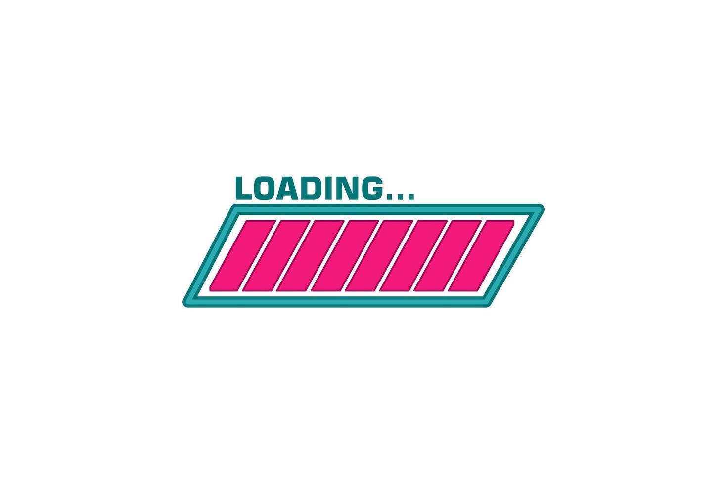Loading Progress Bar Sticker Design vector