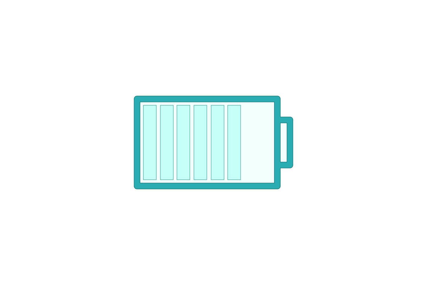 Battery Progress Bar Sticker Design vector