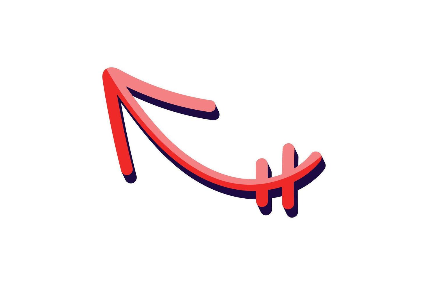 Arrow Highlight Note Sticker Design vector