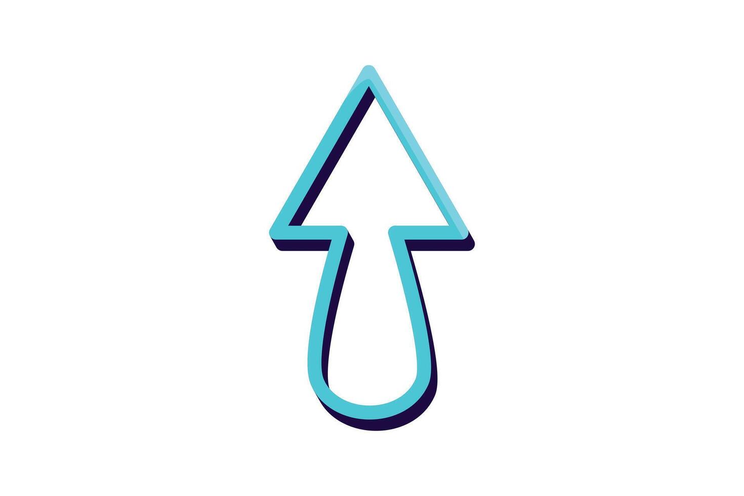 Arrow Highlight Note Sticker Design vector