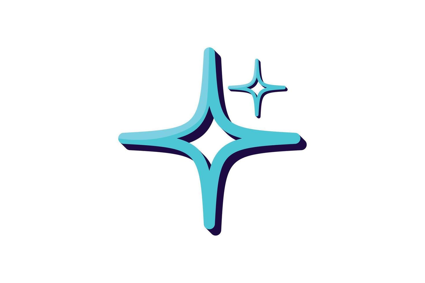 Star Highlight Note Sticker Design vector