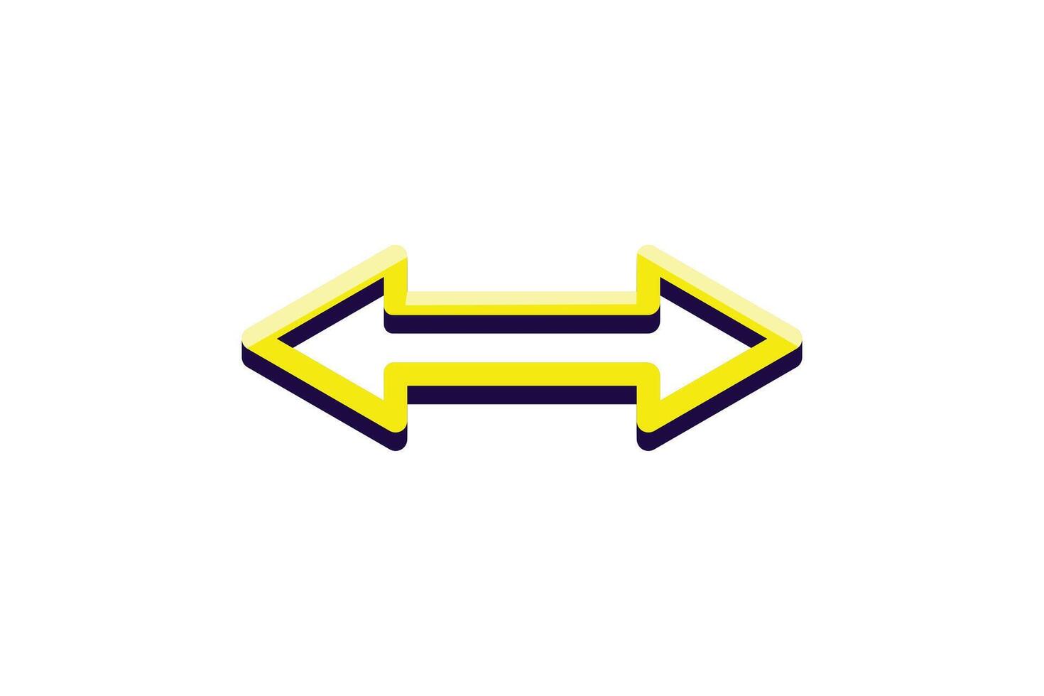 Arrow Highlight Note Sticker Design vector
