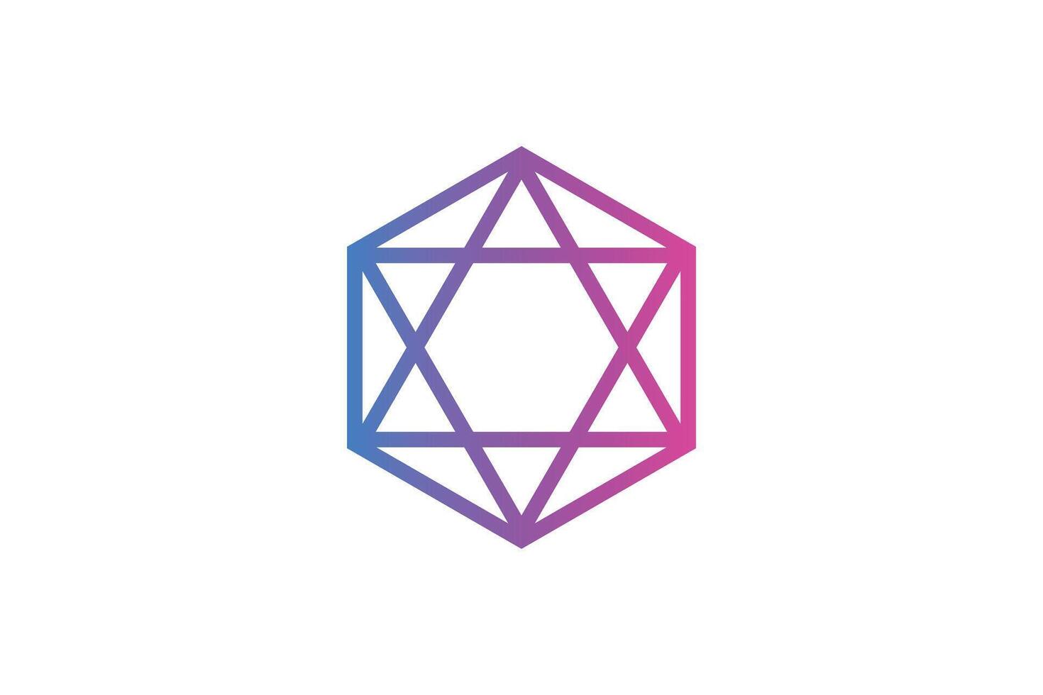 Geometric Purple Fortune Sticker Design vector