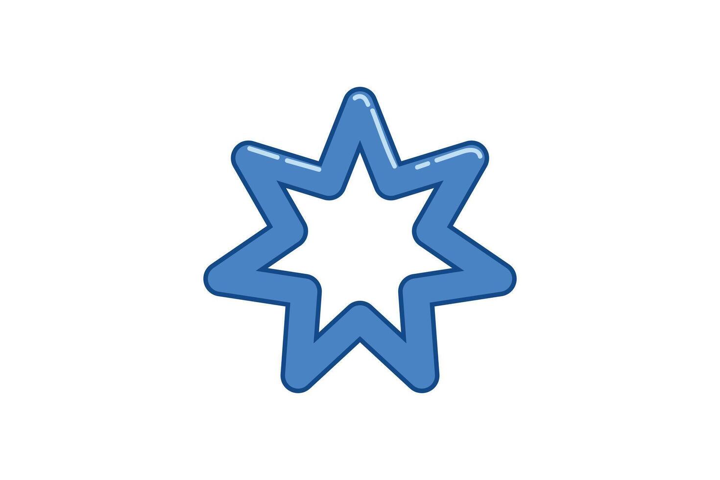 Star Highlight Note Sticker Design vector