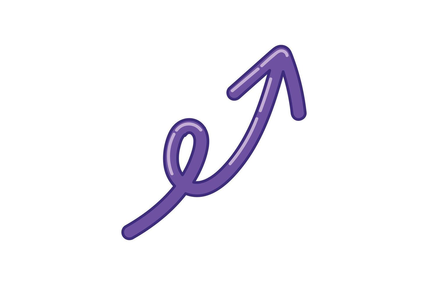 Arrow Highlight Note Sticker Design vector