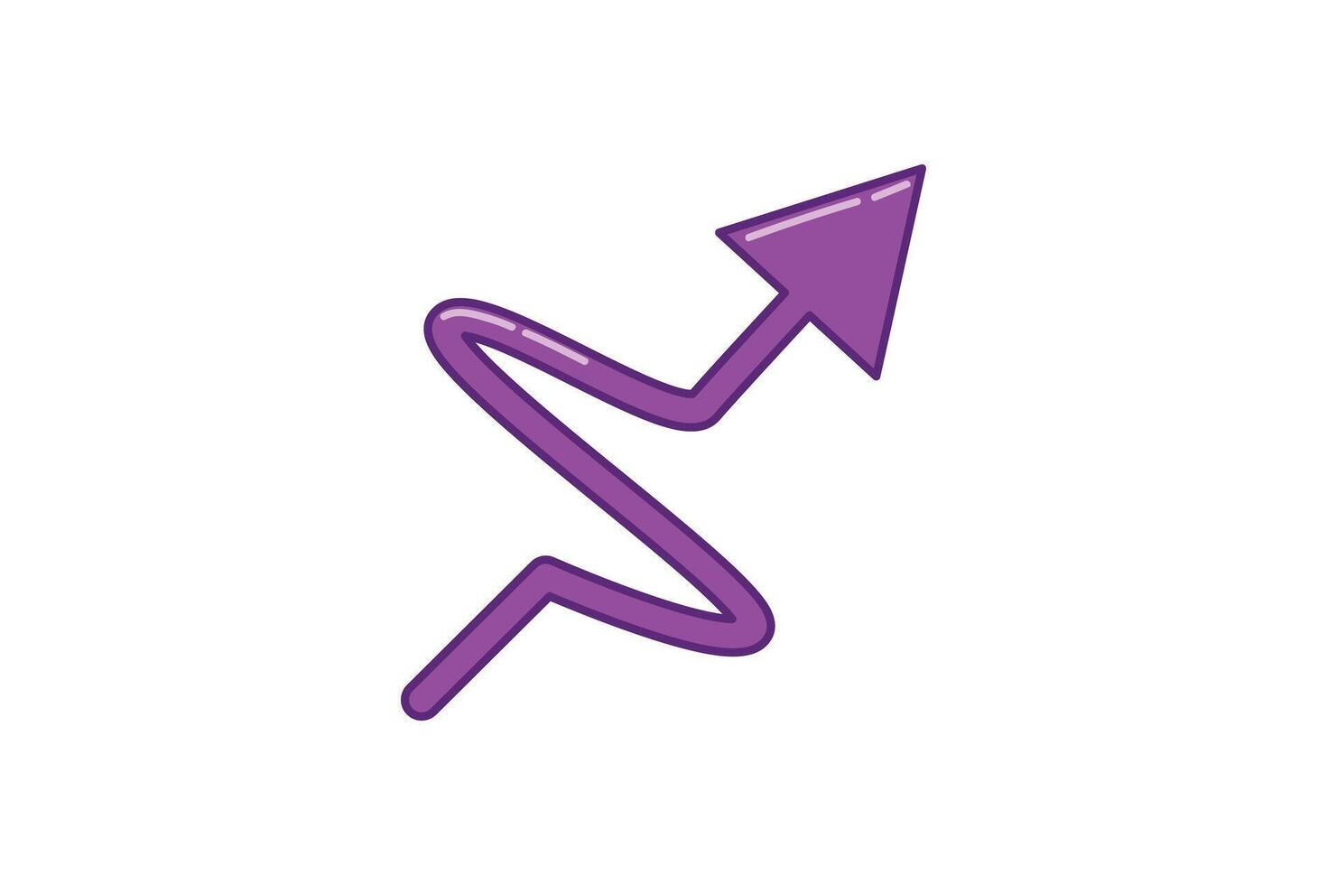 Arrow Highlight Note Sticker Design vector
