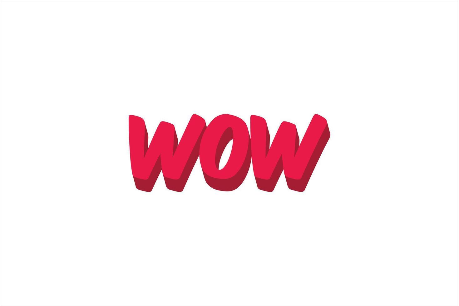 Wow Decor Flat Sticker Design vector