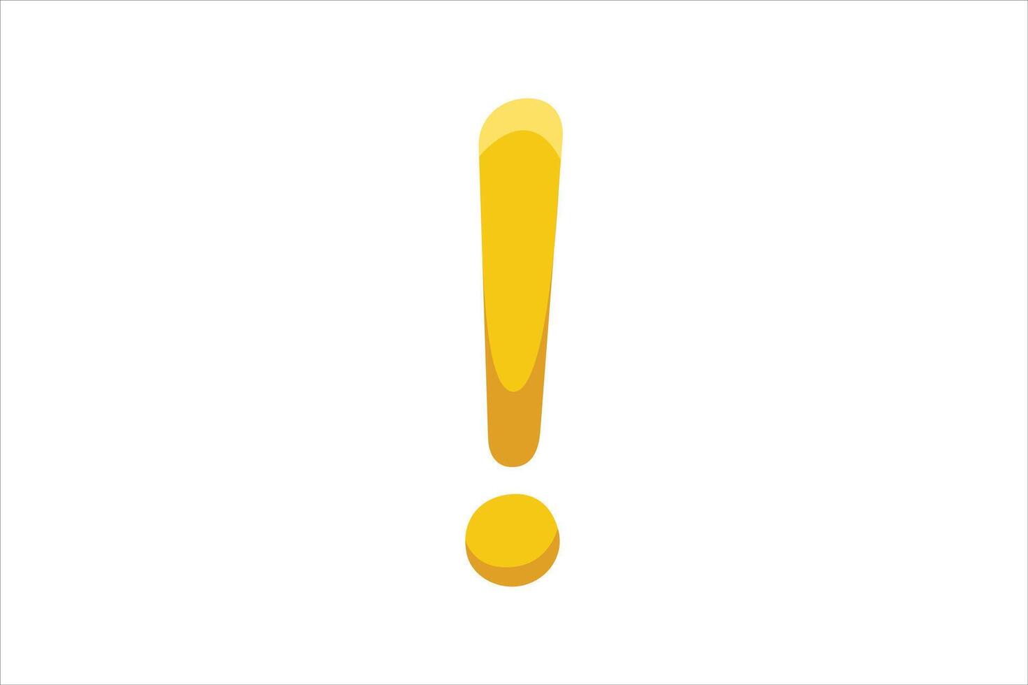 Exclamation Mark Decor Sticker Design vector