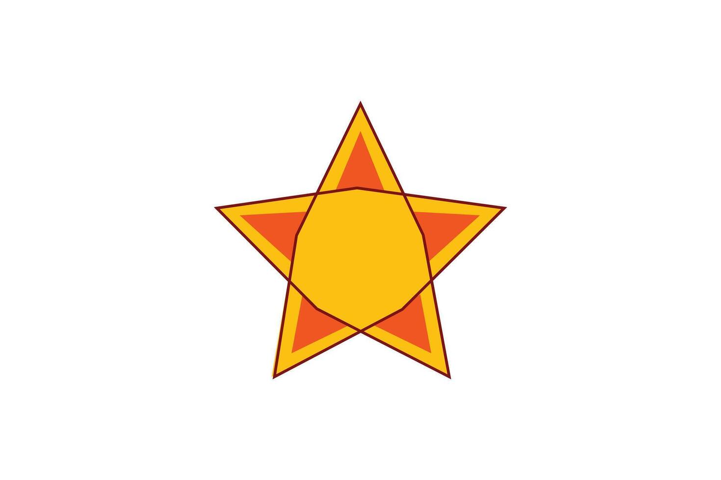 Star Fortune Flat Sticker Design vector