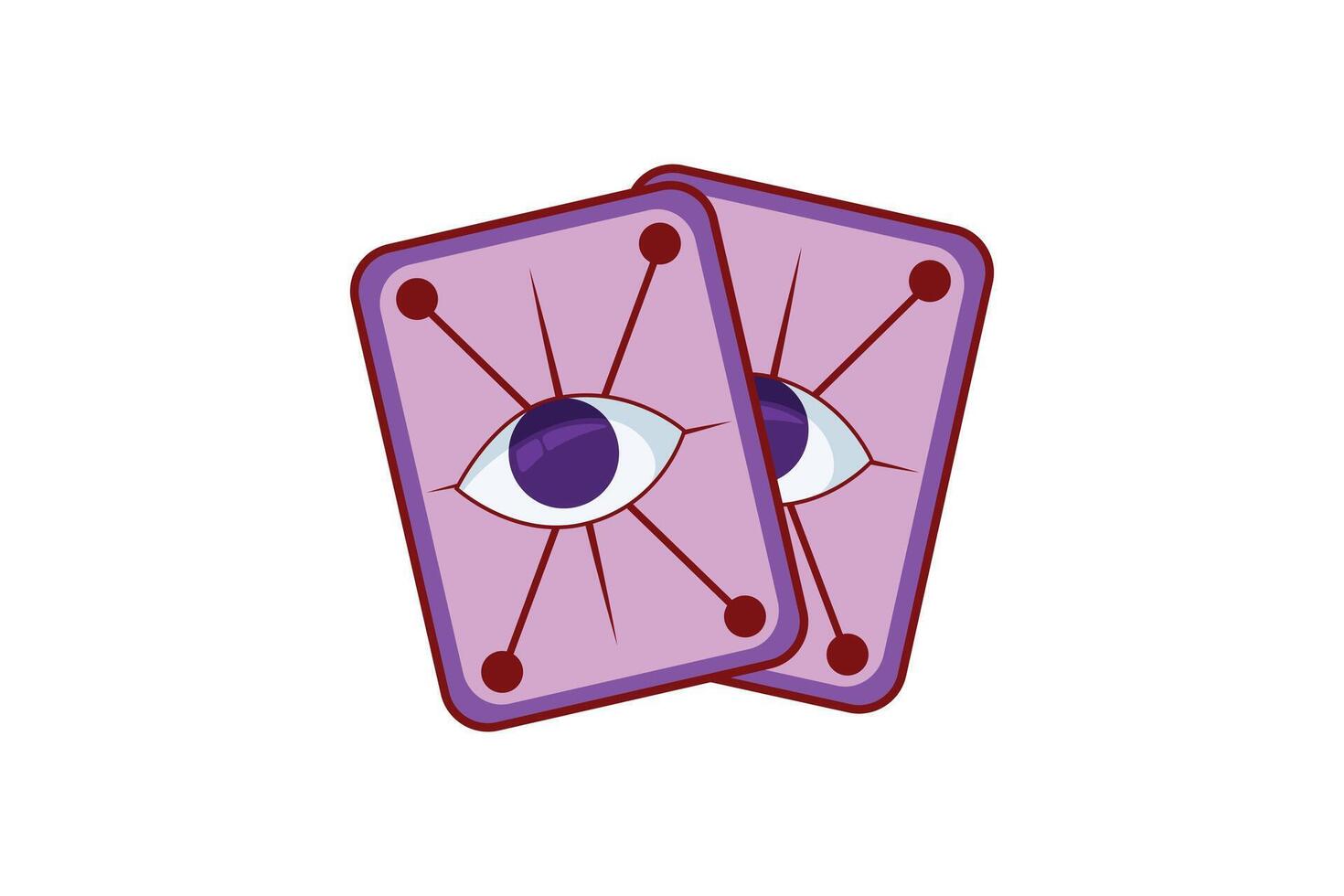 Magic Card Fortune Sticker Design vector