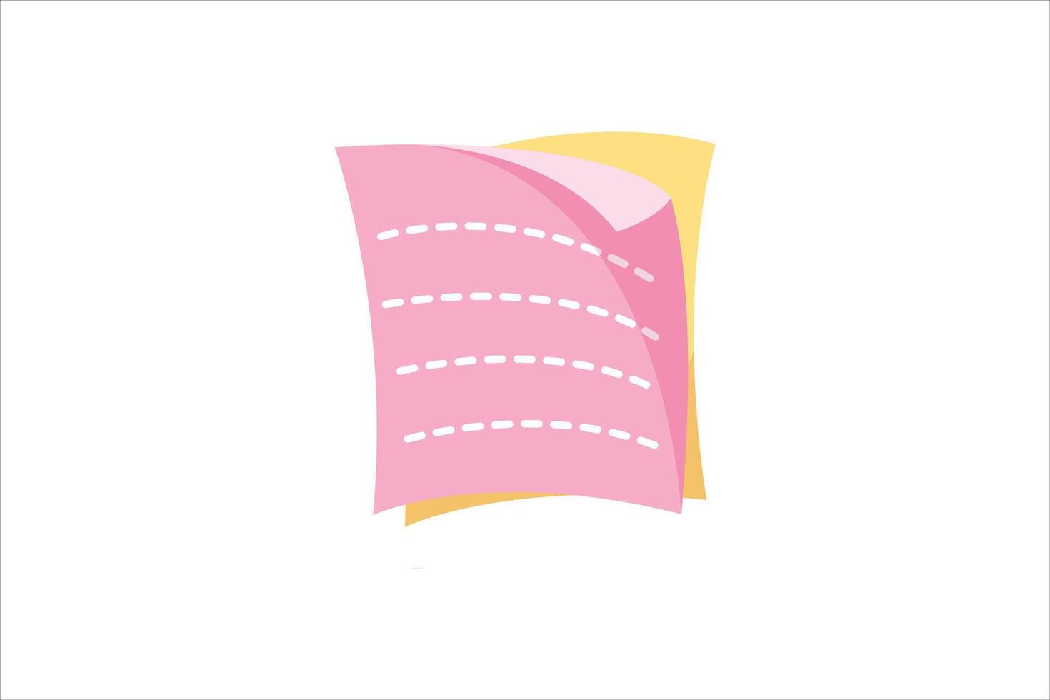 Paper Sticky Notes Sticker Design vector
