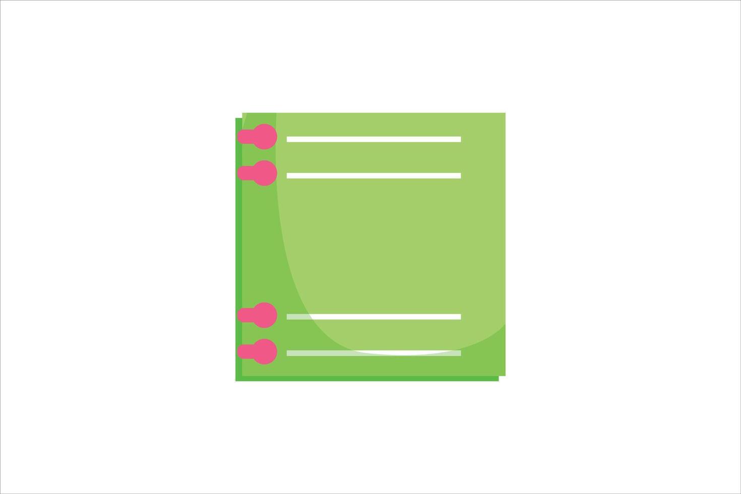 Paper Sticky Notes Sticker Design vector