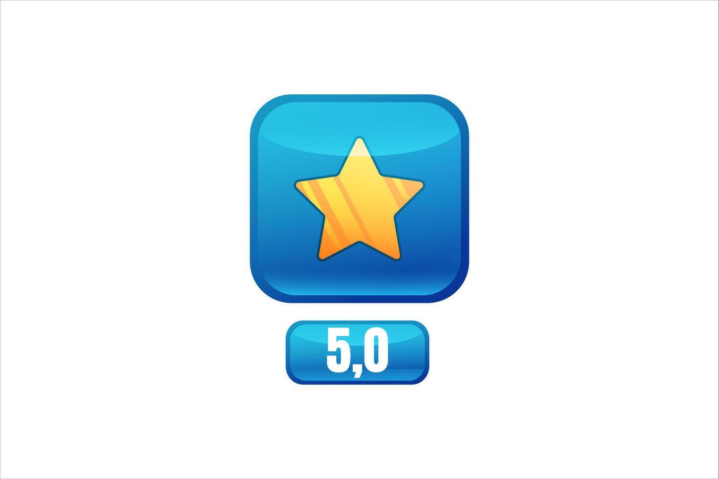 Rating Review Comment Sticker Design vector