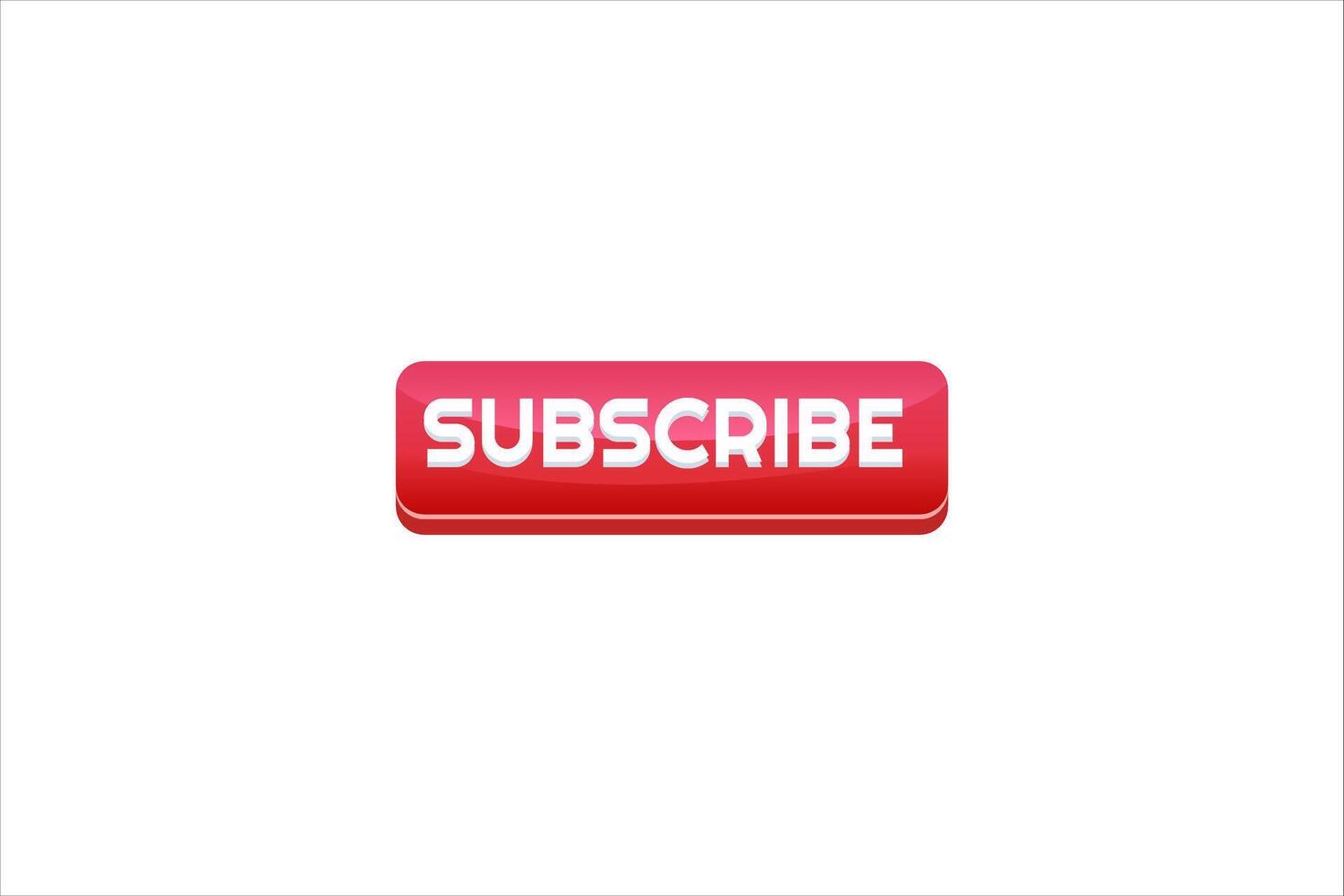 Subscribe Button Interface Flat Sticker Design vector
