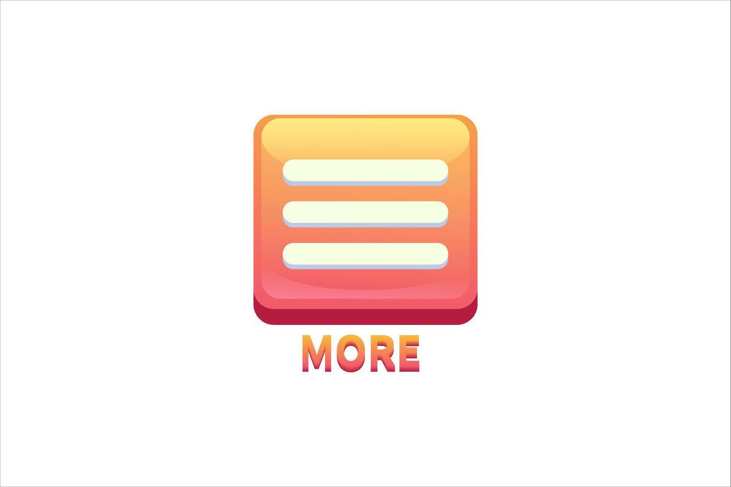 More Interface Flat Sticker Design vector
