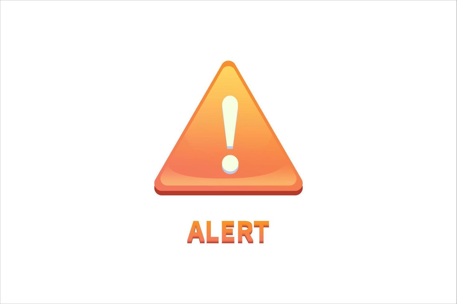 Alert Interface Flat Sticker Design vector