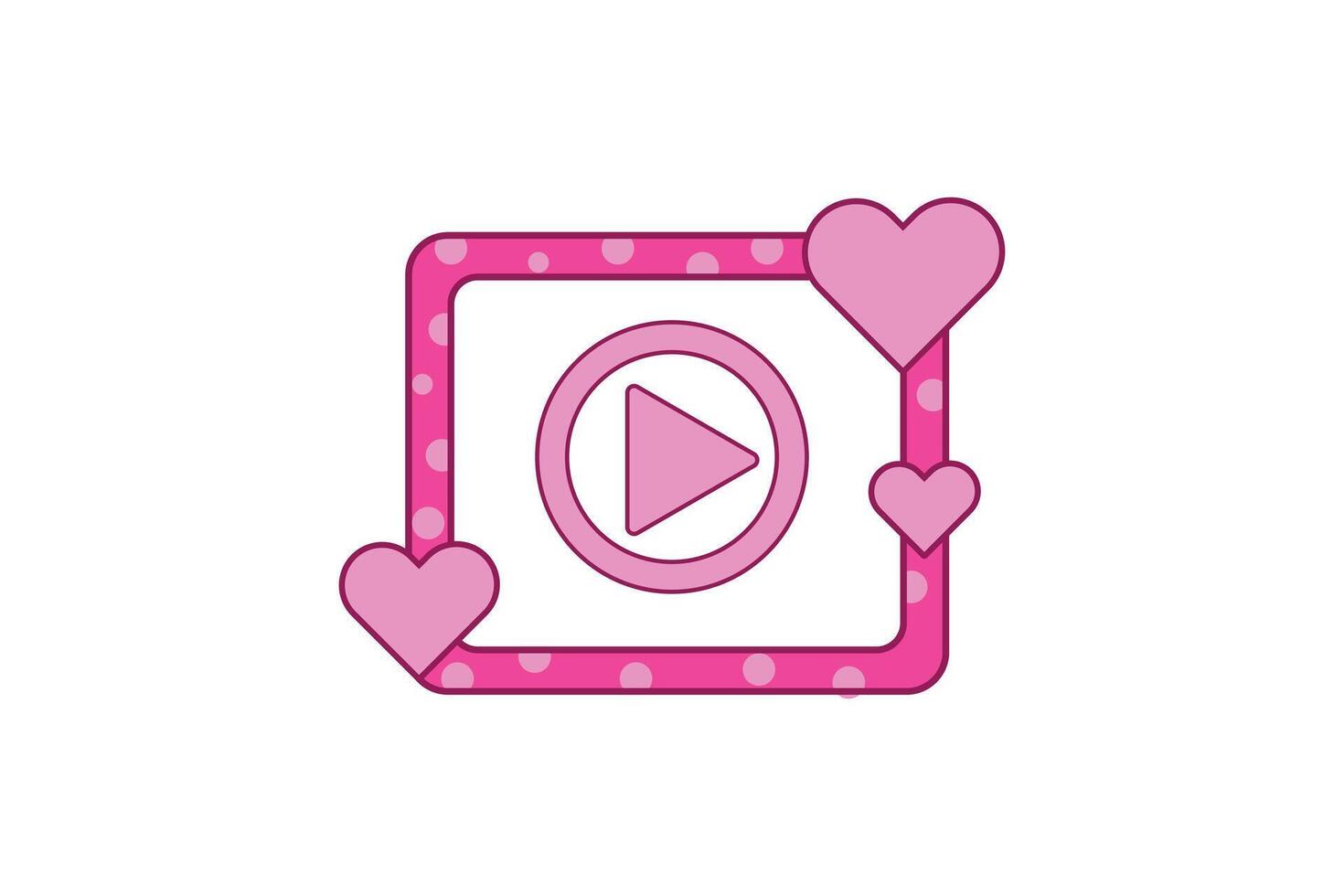 Vlog Video Frame Sticker Design vector