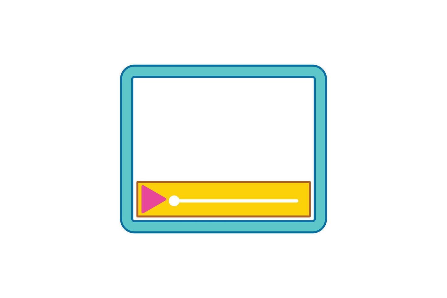 Vlog Video Frame Sticker Design vector