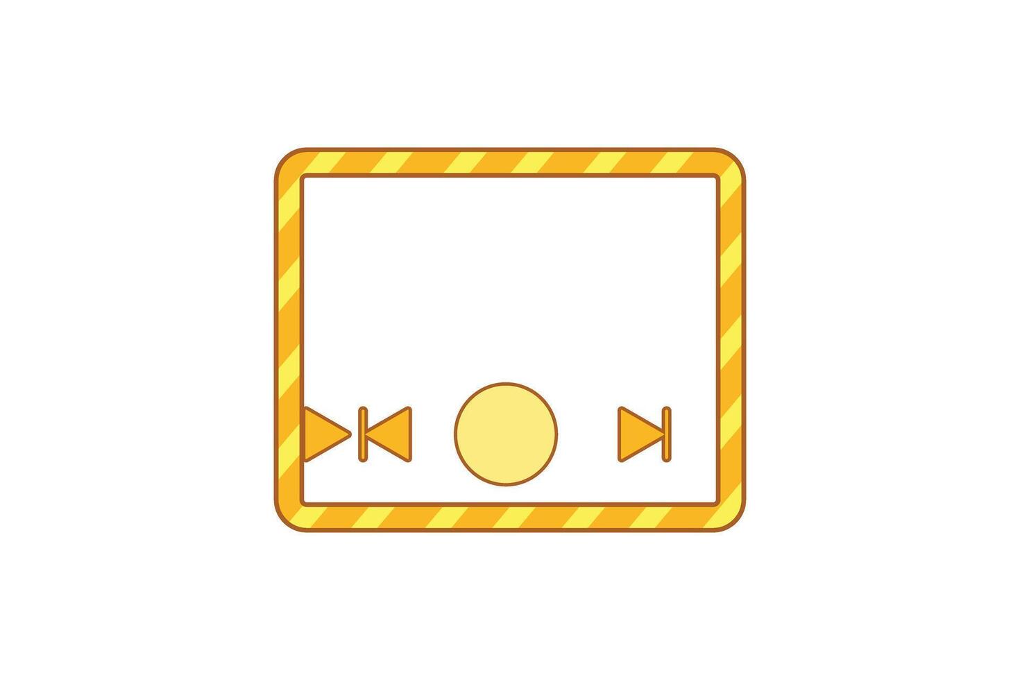 Vlog Video Frame Sticker Design vector