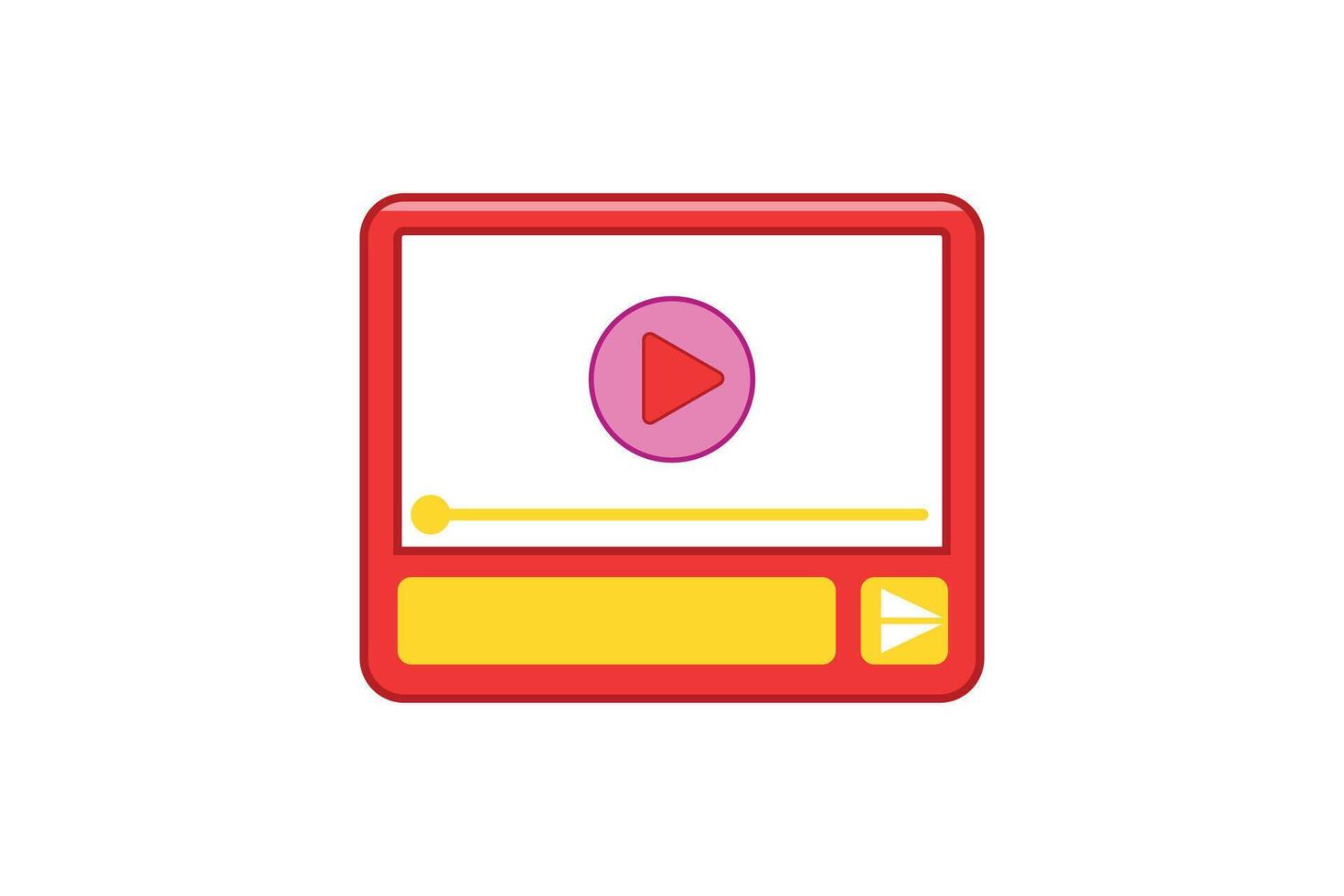 Vlog Video Frame Sticker Design vector