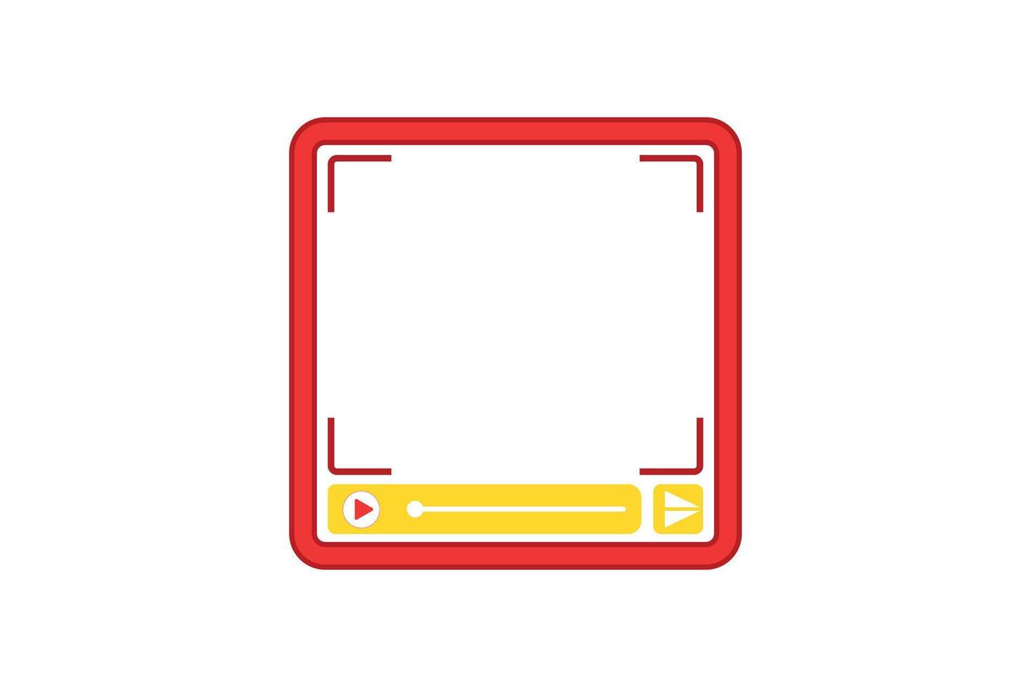 Vlog Video Frame Sticker Design vector