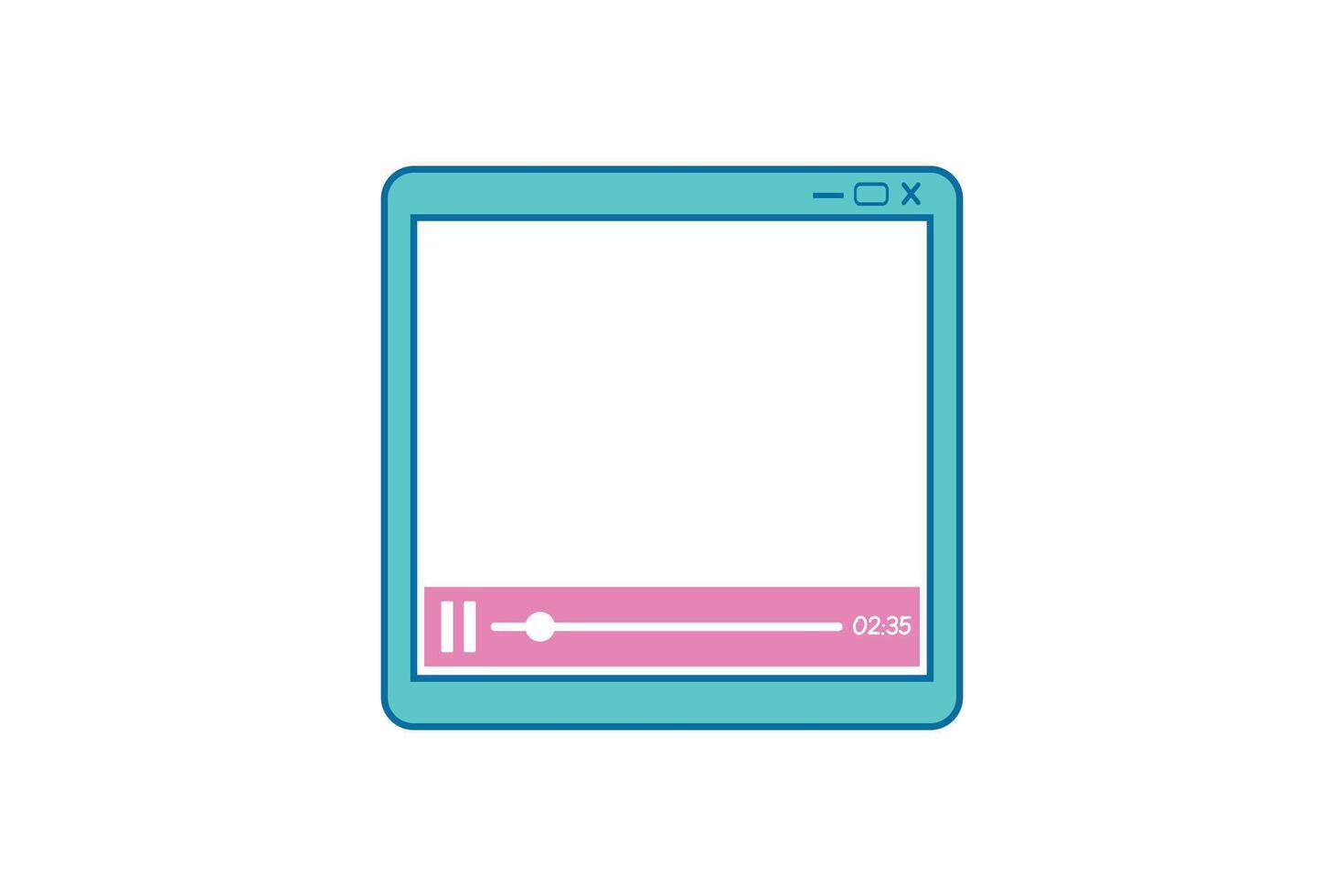 Vlog Video Frame Sticker Design vector