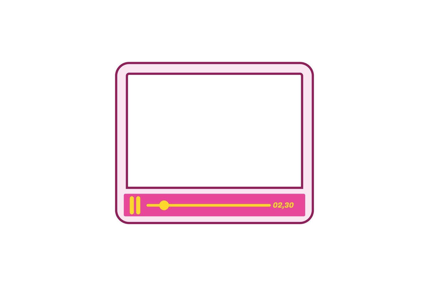 Vlog Video Frame Sticker Design vector