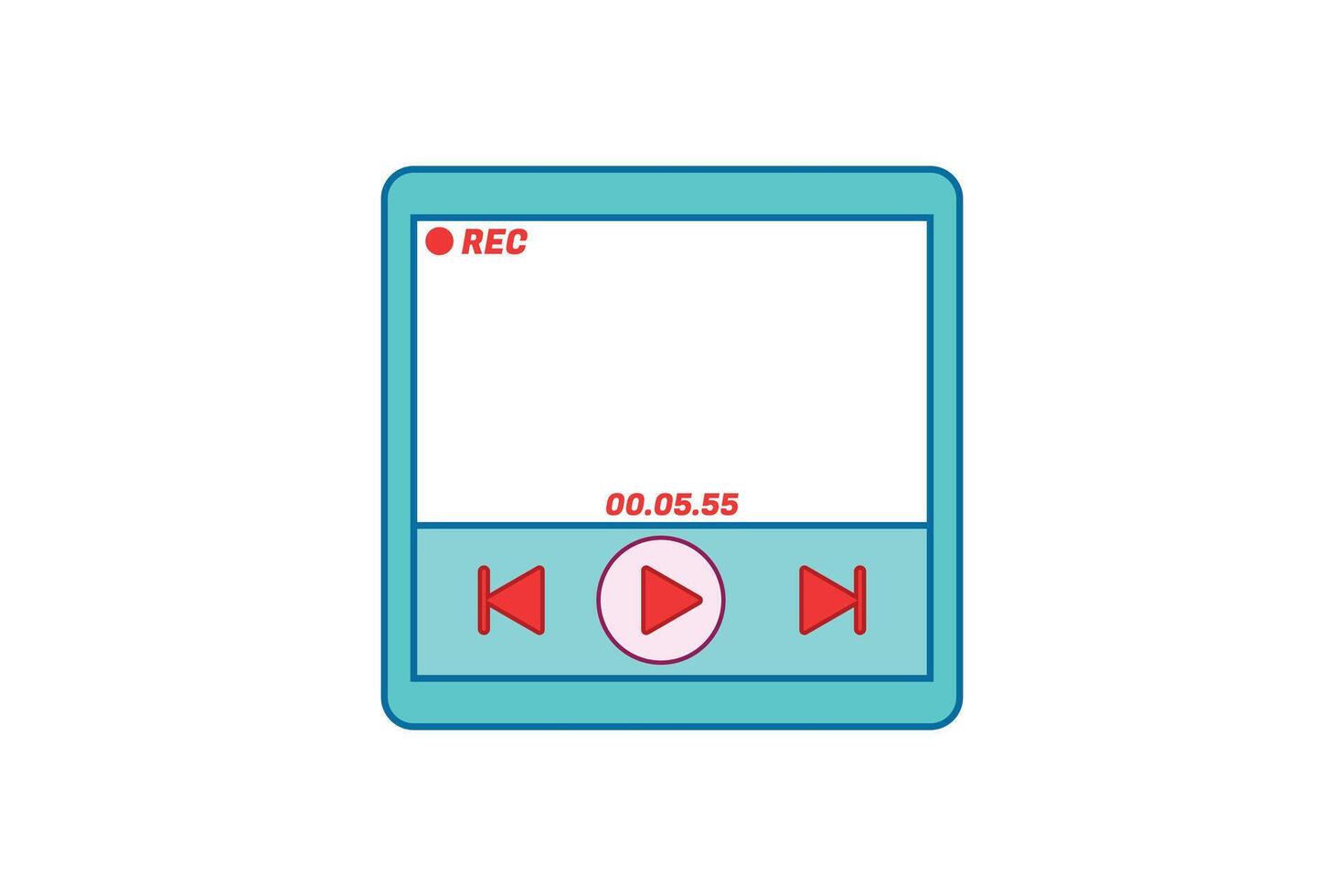 Vlog Video Frame Sticker Design vector