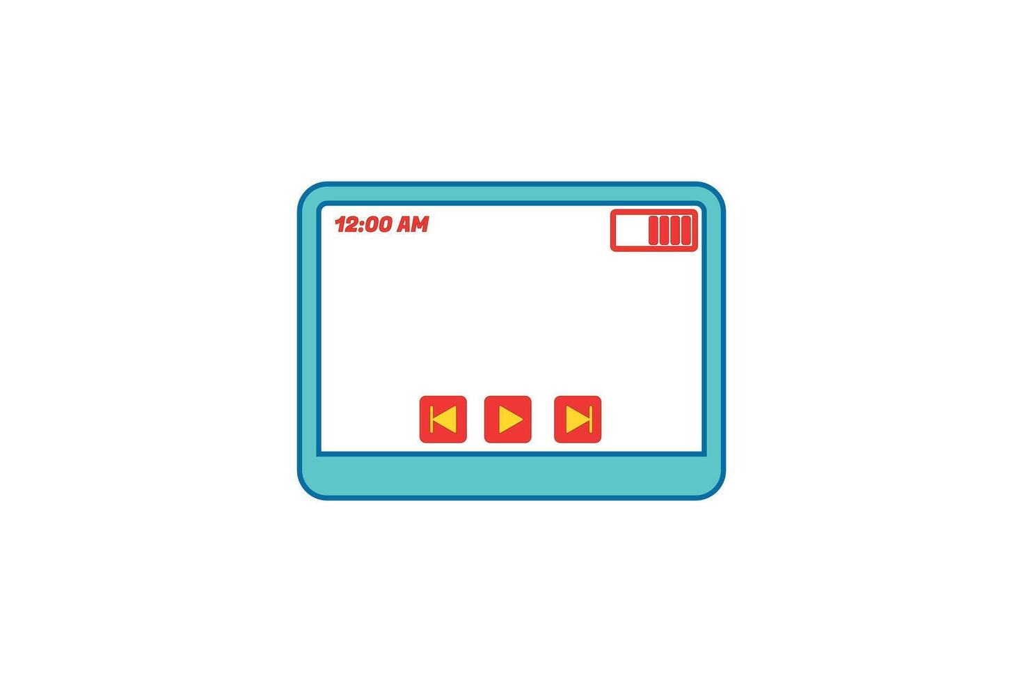 Vlog Video Frame Sticker Design vector