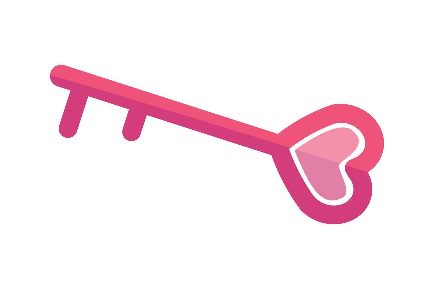 Love Key Happy Valentine Day Sticker vector