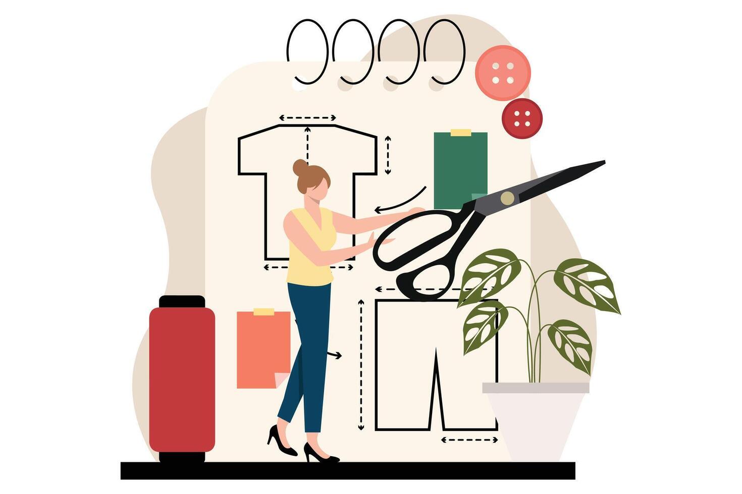 Fashion Style Flat Illustration Design vector