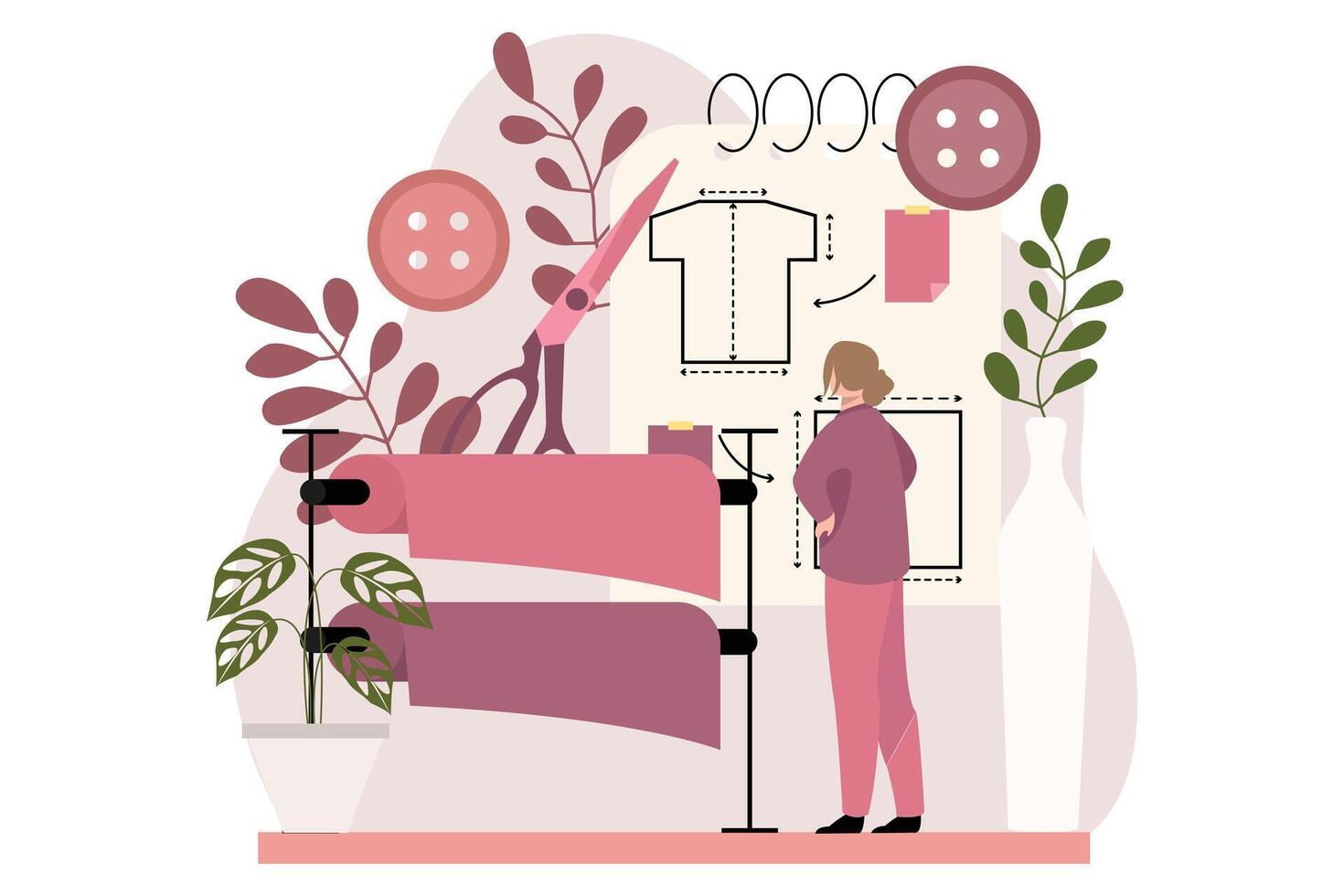 Fashion Style Flat Illustration Design vector