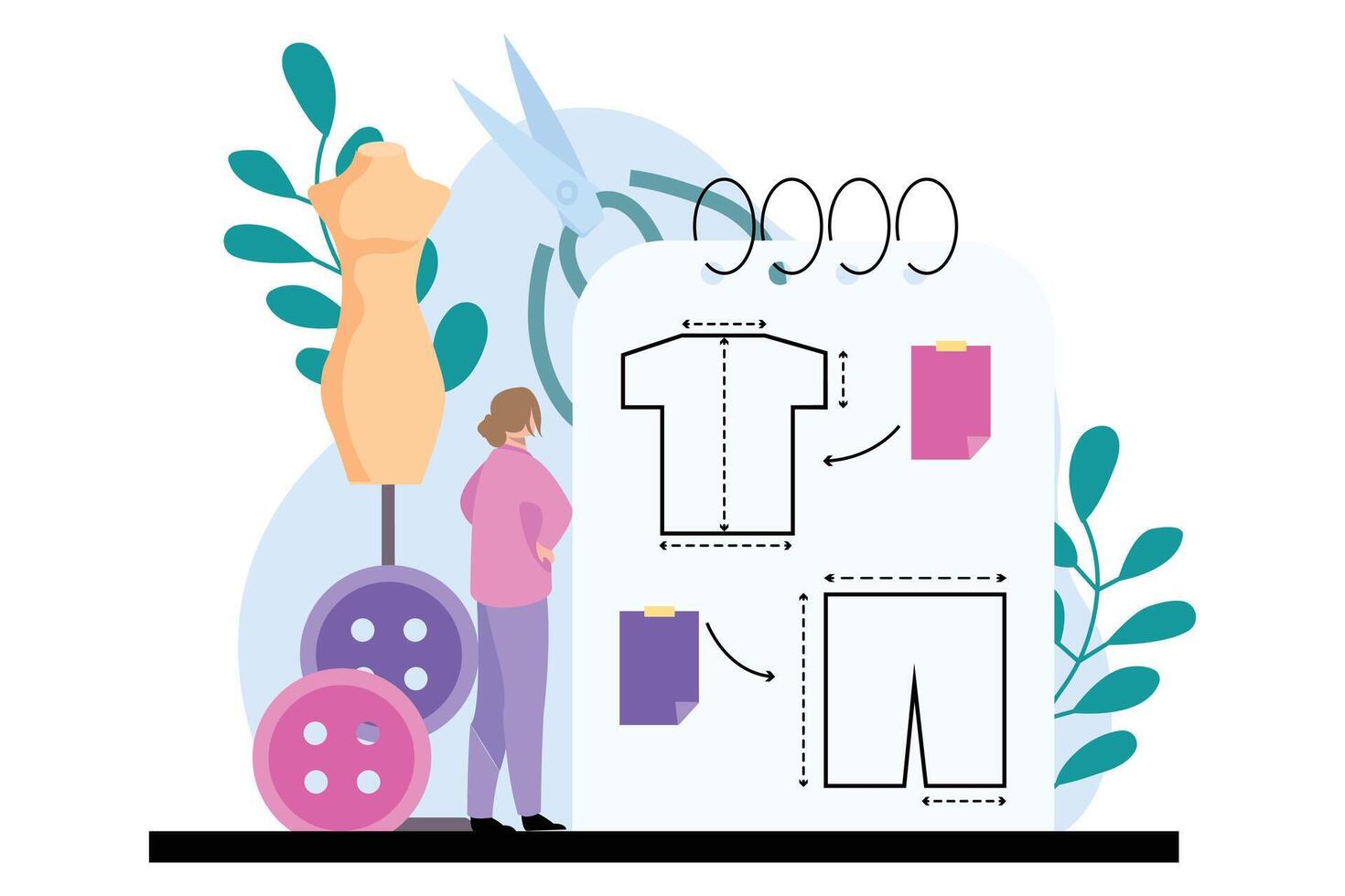 Fashion Style Flat Illustration Design vector