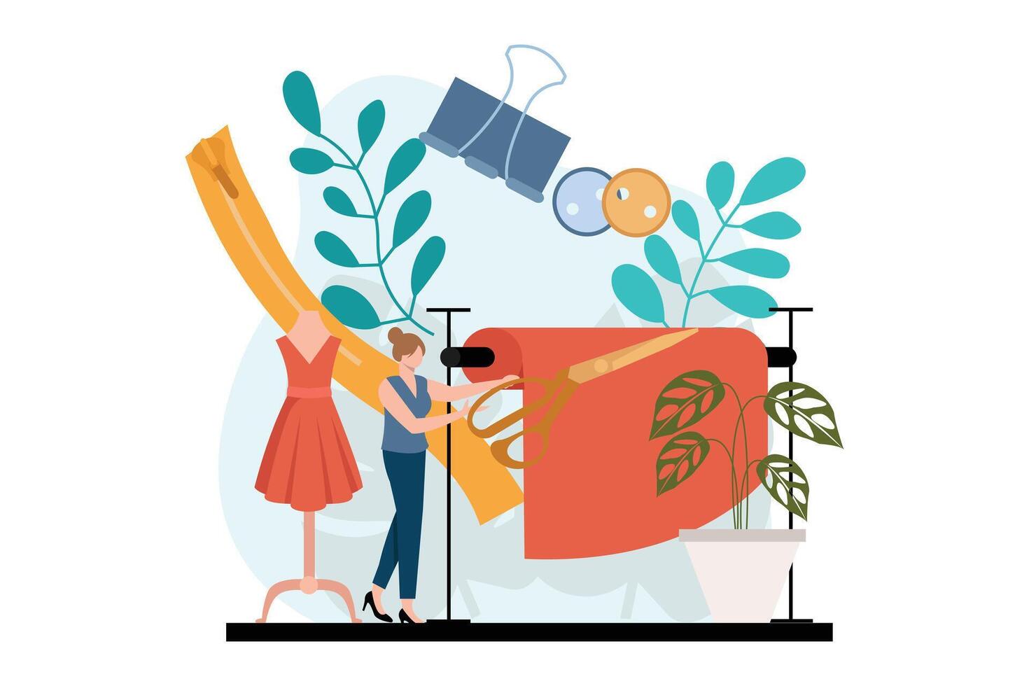 Fashion Style Flat Illustration Design vector