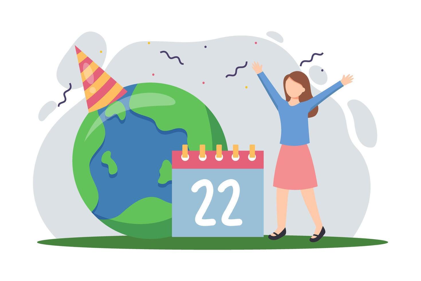 Earth Day Flat Illustration Design vector