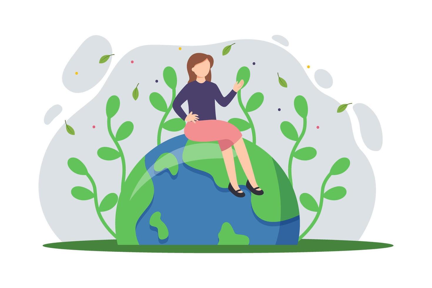 Earth Day Flat Illustration Design vector