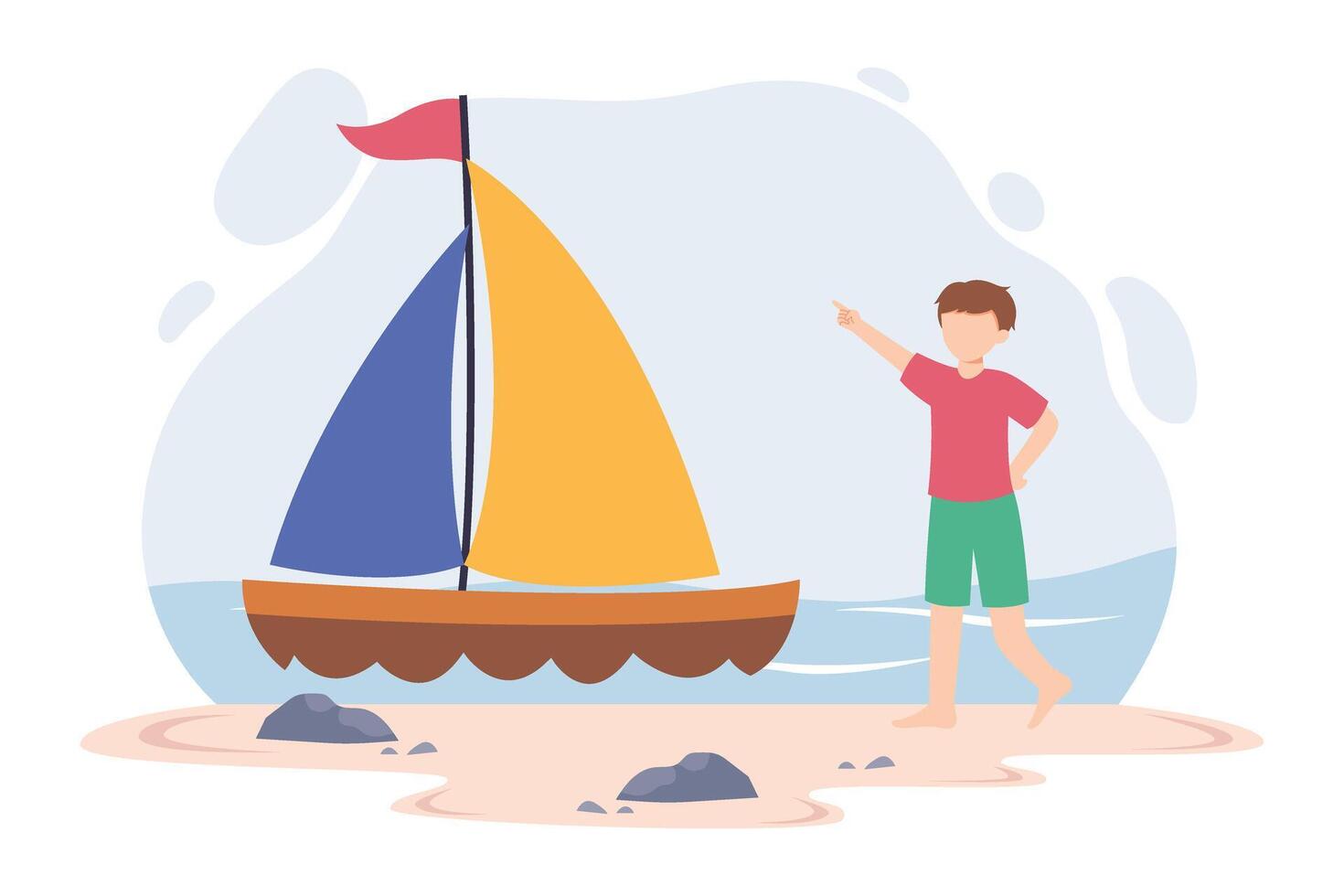 Weekend Holiday Flat Illustration Design vector