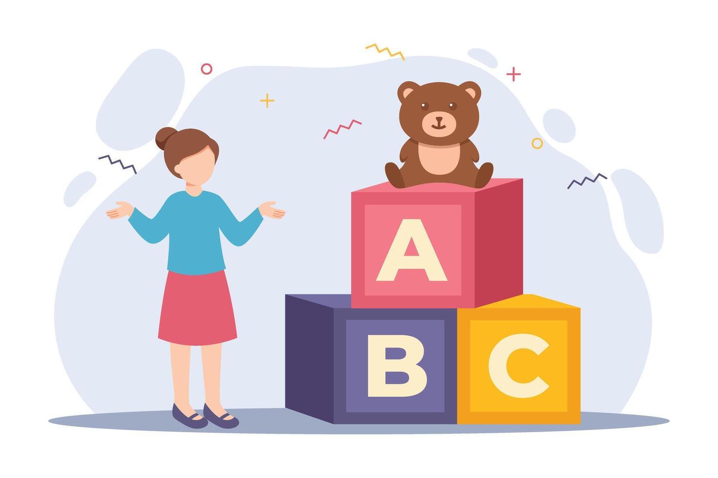 Happy Children Day Flat Design vector